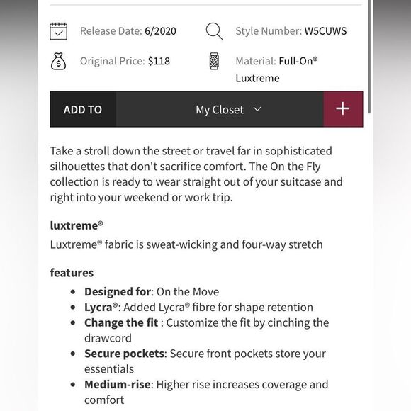 Lululemon On the Fly Jogger 28" *Luxtreme
Wee Are From Space Nimbus Battleship - Picture 4 of 9